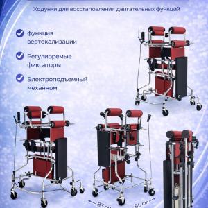 Реабилитационные ходунки, с полной поддержкой туловища и тормозной системой 