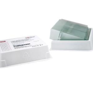 Стекло предметное 75х25 мм с адгезивным покрытием PCL, со шлифованной кромкой, с колорированным краем белым, 72 шт./уп.