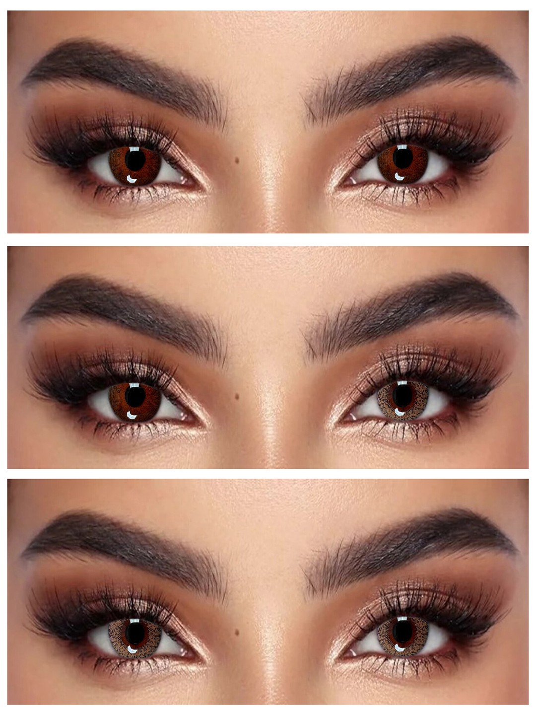 PEAR BROWN 0.00 Цветные КАРИЕ контактные линзы, для красоты. 1 Линза