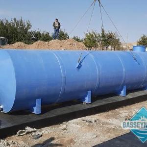 Plastik eko-sig'im 60m3, tonna gorizontal shaklda, rezervuar, idish