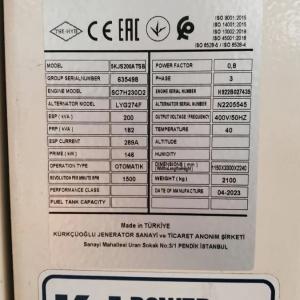 Dizel generatori KJ-POWER 200 kVt