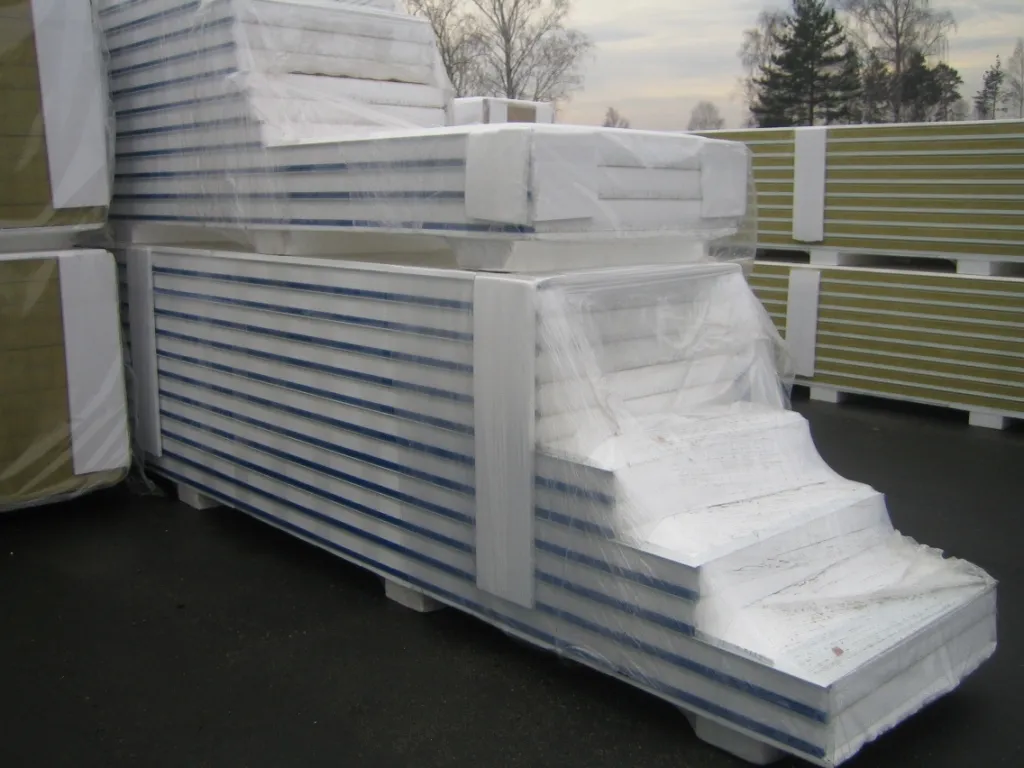 RAL 7035 devor sendvich panellari - bej, RAL 9003 - oq, qalinligi 60 mm
