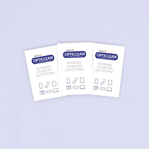 Влажные cалфетки для оптики и гаджетов Opticlean