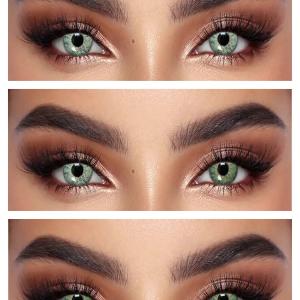 S3-019 TURQUOISE  0.00  Цветные ЗЕЛЕНЫЕ контактные линзы, для красоты. 1 Линза