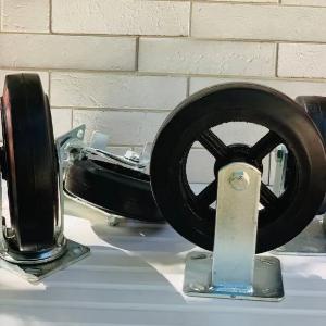 Колесо обрезиненное неповоротные без тормоза 160мм (FCD63)