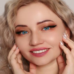S2-363 MISTY BLUE  0.00  Цветные ГОЛУБЫЕ контактные линзы, для красоты. 1 Линза