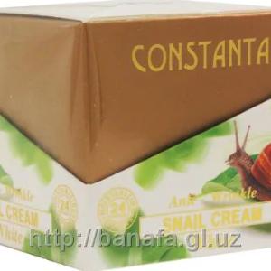 Salyangoz ajinlarga qarshi oq yuz kremi