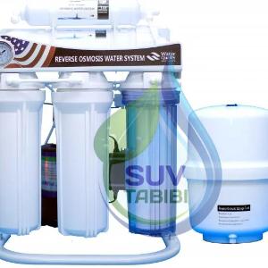 5 bosqichli teskari osmos filtri (zanglamaydigan po'latdan yasalgan ramkada)