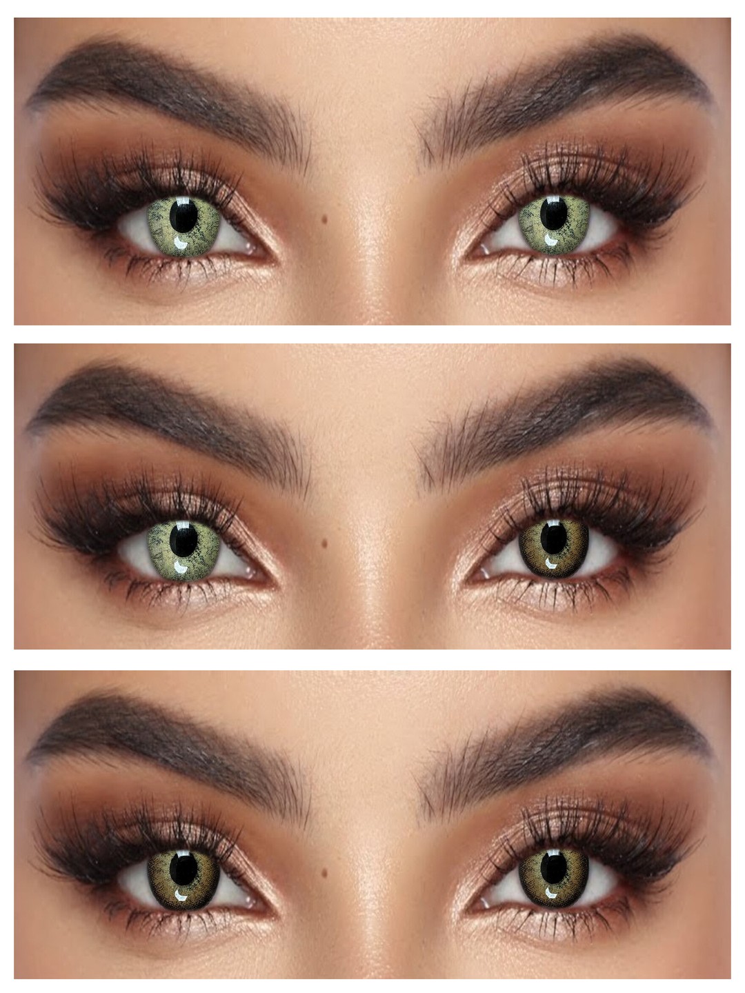 S2-222 BROWN 0.00 Rangli QO‘NG‘IR linzalari, go‘zallik uchun. 1 dona linza