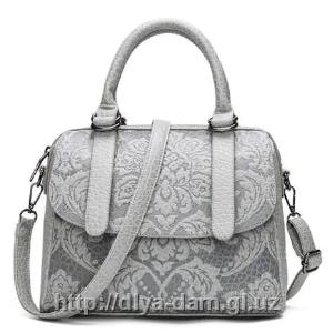 Женская сумка с цветочным тиснением