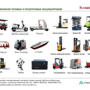 Yarim tortish batareyasi monobloklari 8V, 145/170 Ah