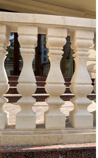 Travertin baluster