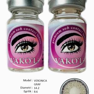 VERONICA GRAY  0.00 2PS  Цветные СЕРЫЕ контактные линзы, для красоты. 2 Линзы.