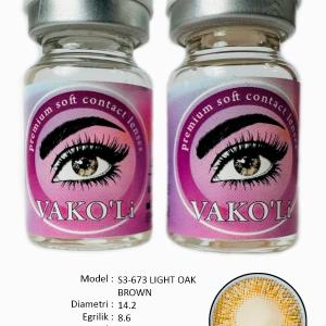 S3-673 LIGHT OAK BROWN 0.00 2PS  Цветные КАРИЕ контактные линзы, для красоты. 2 Линзы.