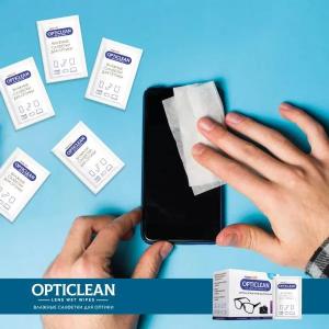 Влажные cалфетки для оптики и гаджетов Opticlean