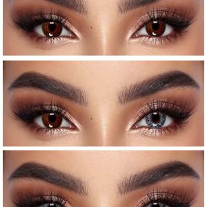 S3-431 PEARL GRAY  0.00 2PS с Раствором Цветные СЕРЫЕ линзы, 2 Линзы+Раствор в Подарок