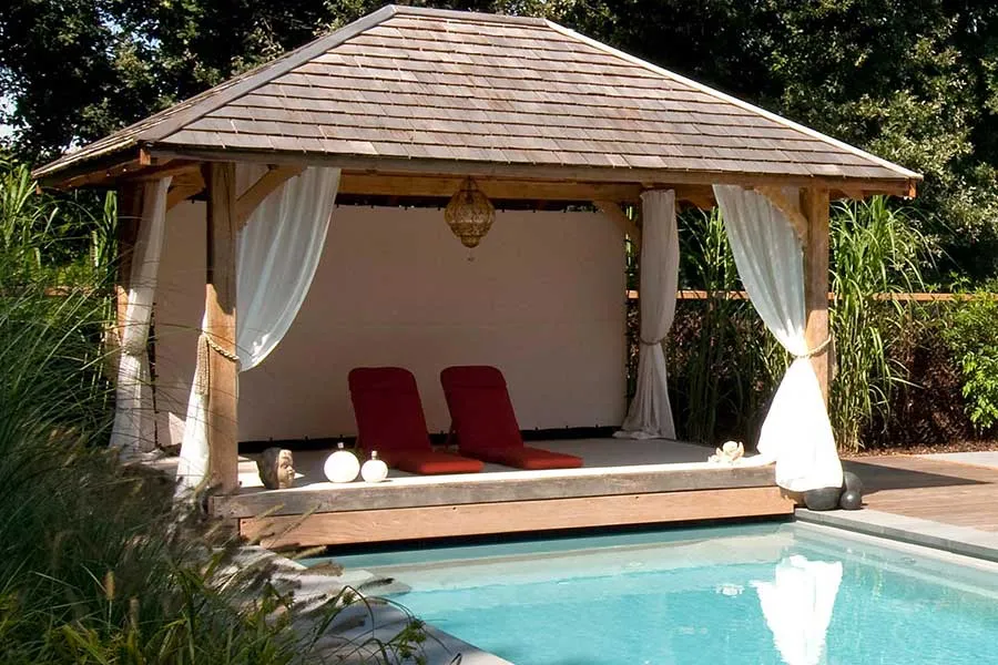 Hovuz uchun pergola tizimi