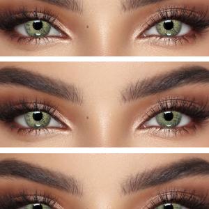 S2-195 L.GREEN 0.00 Цветные ЗЕЛЕНЫЕ контактные линзы, для красоты. 1 Линза