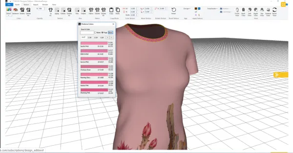 Kiyim uchun SAPR dasturi Print Visualizer-TUKA3D Designer Edit