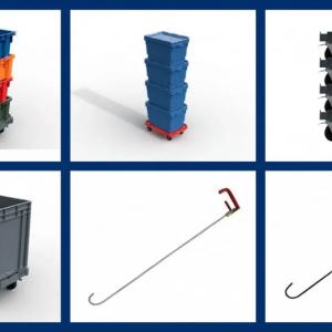 Transport aravachasi, tashish uchun universal aylanadigan ilgaklar