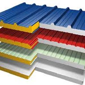 Том ёпмаси учун уч қаватли сэндвич-панеллар, юзаларини полимер қопламали цинкланган пўлатдан тайёрланган, базальт асосидаги минерал жунли иссиқлик изоляция плиталари билан. Иссиқлик изоляцияси қалинлиги: 50 мм дан 120 мм гача. 