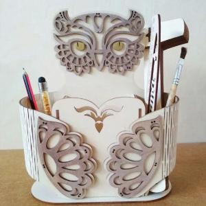 Органайзер стакан для ручек сова