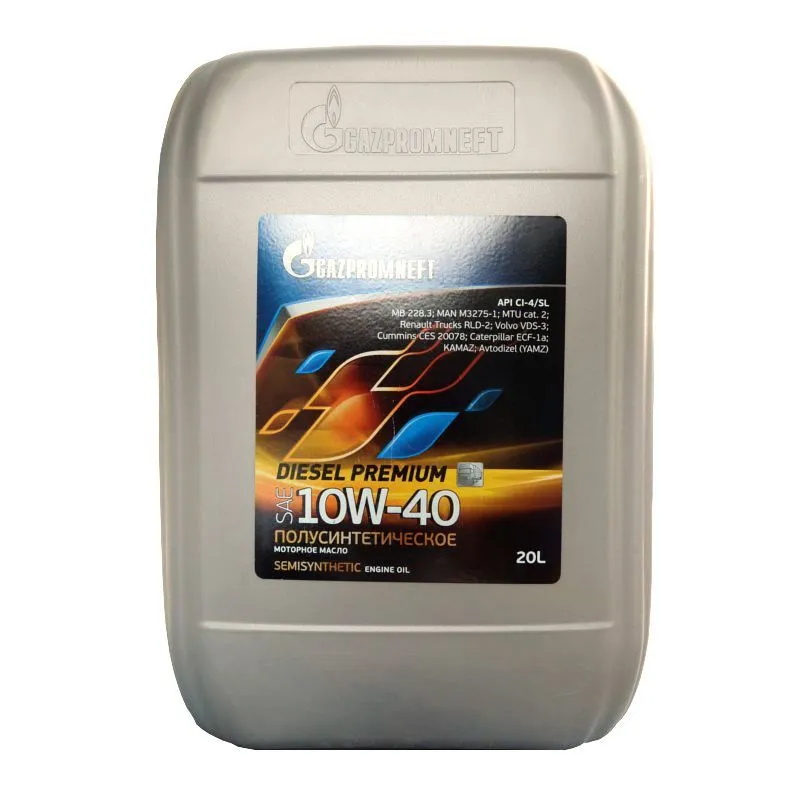 Avtomobil moylari Gazpromneft Diesel Premium SAE 5W-40, 10W-40, 15W-40 API CI-4/SL
