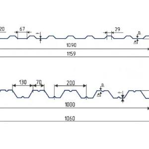 Profillangan metall plitalar (bo'yalgan)