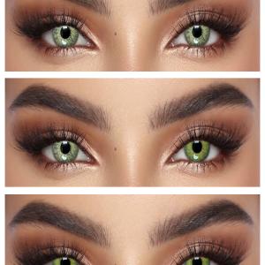 BUTTER CUP GREEN  0.00 Цветные ЗЕЛЕНЫЕ контактные линзы, для красоты. 1 Линза