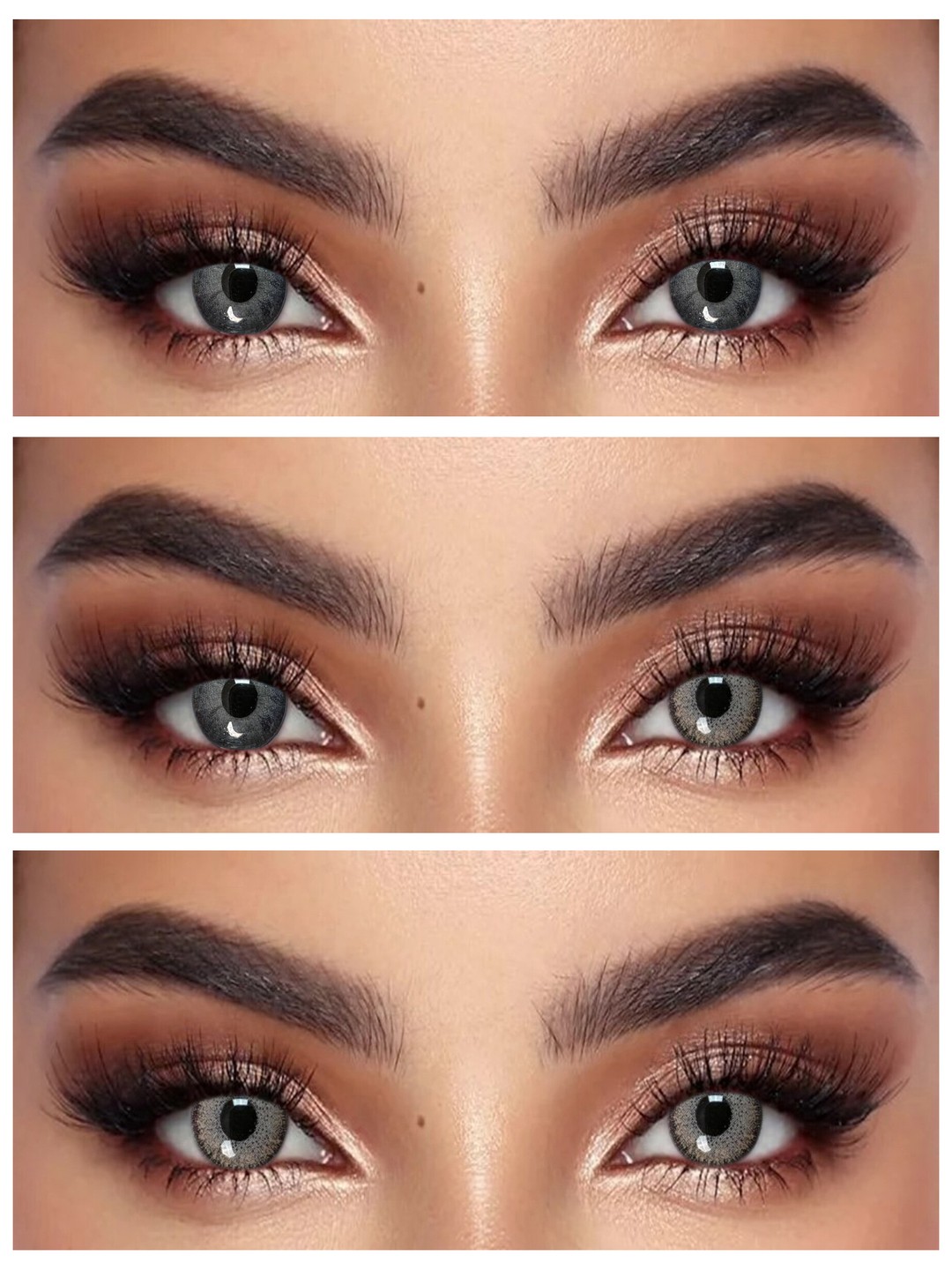 S3-592 BROWN 0.00 Rangli QO‘NG‘IR linzalari, go‘zallik uchun. 1 dona linza