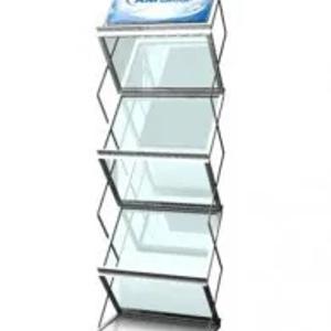 Metall aylanadigan broshyura ushlagichi