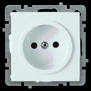 Розетка одинарная (1-местная) без заземления