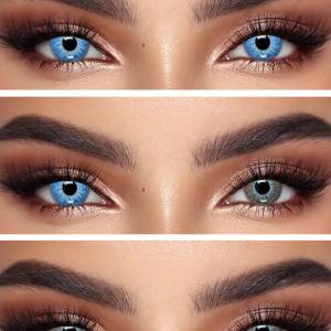 S3-662 BROWN 0.00 2PS 0.00 2PS с Раствором Цветные КАРИЕ  2 Линзы+Раствор в Подарок