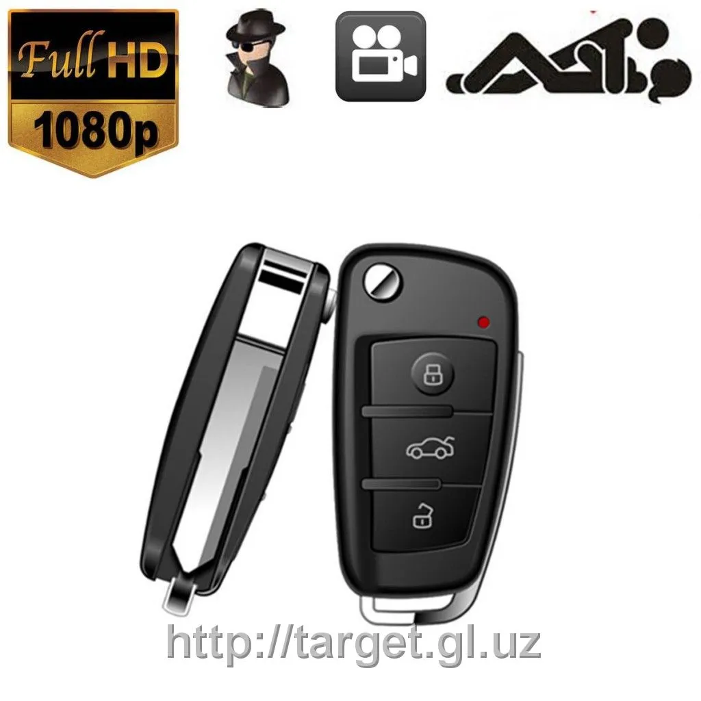 Full HD 1080P kamera va harakat sensori bilan avtomobil kaliti