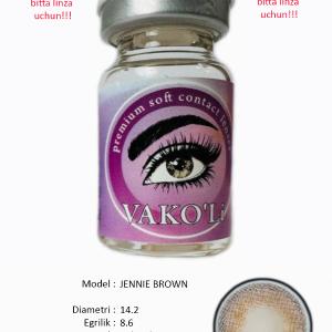 JENNIE BROWN  0.00 Цветные КАРИЕ контактные линзы, для красоты. 1 Линза