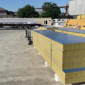 Сэндвич-панели стеновые на основе базальта, толщина панели - 50-150 мм