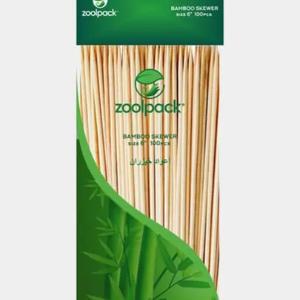 Шпажки для шашлыка (эко шпажки) из бамбука Zoolpack 6" (100)