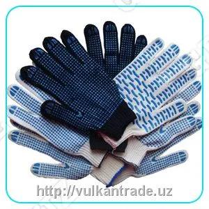 Перчатки тканевые с ПВХ точками
