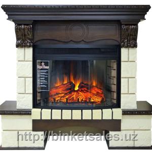 Elektr kamin Pierre Luxe 25 shampan (quyuq eman)