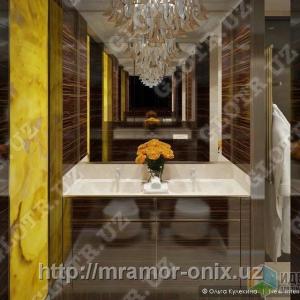 Панно из оникса в рамке из массива