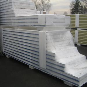 Стеновые сэндвич панели RAL1015 - бежевые , RAL9003  - белые,   толщина 80мм