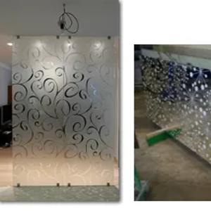 Shisha va nometalllarga qum bilan qoplangan naqshlarni qo'llash