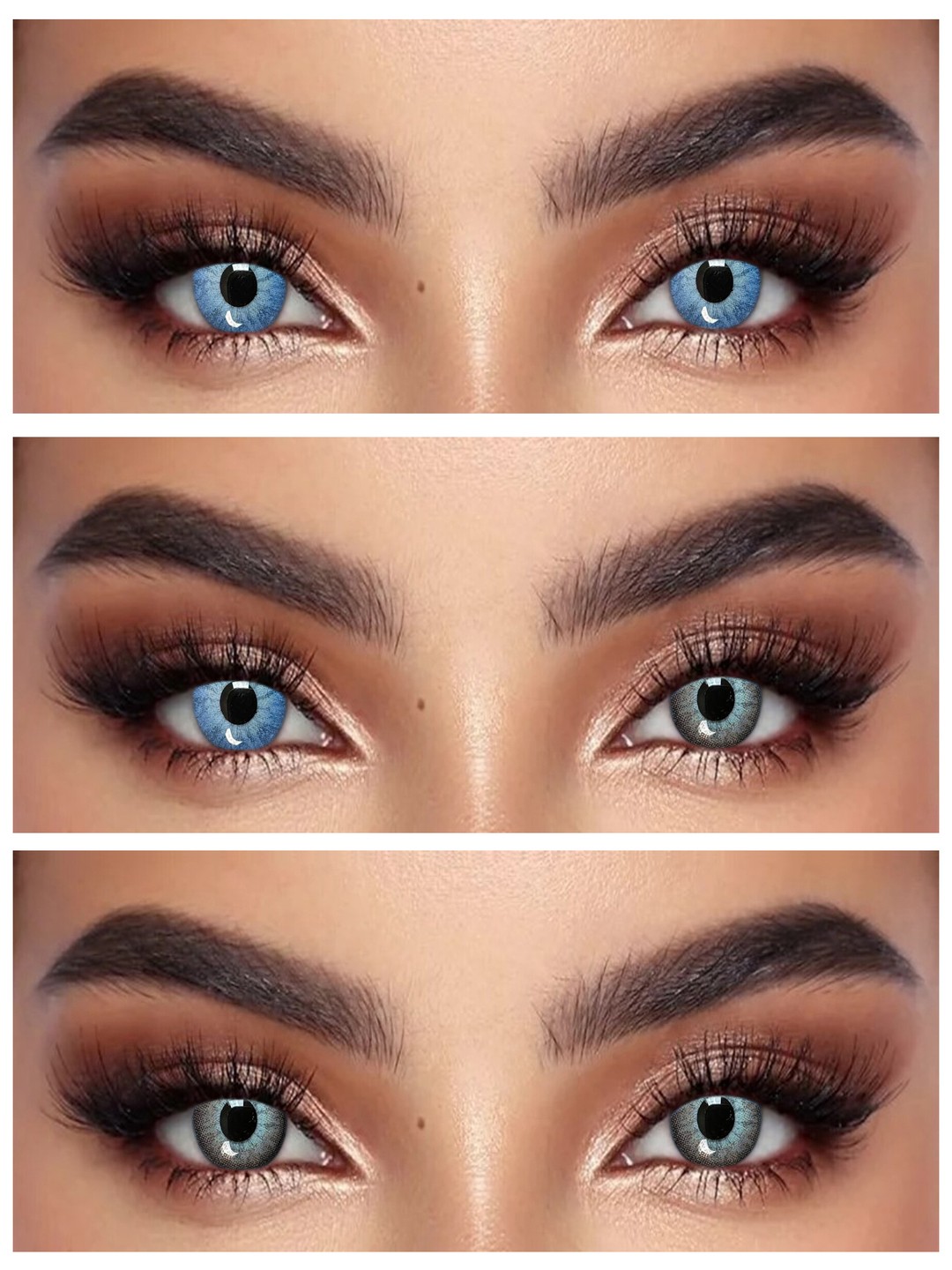 S2-222 BROWN 0.00 Rangli QO‘NG‘IR linzalari, go‘zallik uchun. 1 dona linza