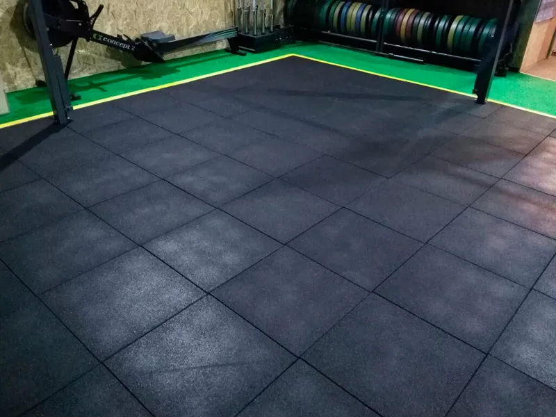 Sport zali uchun kauchuk plitkalar (RP)