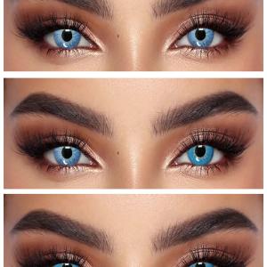 S2-363 MISTY BLUE  0.00 2PS Цветные ГОЛУБЫЕ контактные линзы, для красоты. 2 Линзы.