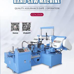 Интеллектуальная ленточная пила GOLDCNC GZ4230X 0-60° с прецизионной ручной пилой
