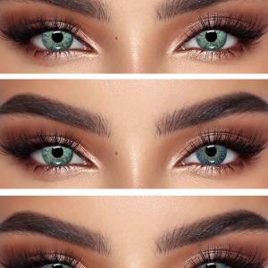 S3-649 TURQUOISE 0.00 2PS с Каплей Цветные ГОЛУБЫЕ, 2 Линзы+Капли для глаз в Подарок