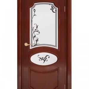 Двери шпонированные остекленные