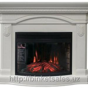 Электрокамин "Sydney" белый дуб с очагом Dioramic
