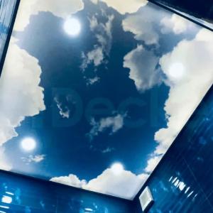 Натяжной потолок в ванной